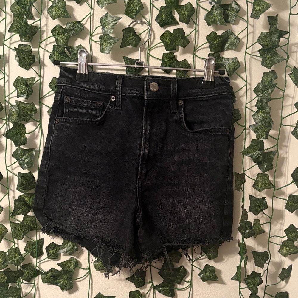 Denim Forum Black Jean Shorts. The arlo short